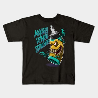 Angry Ink Bottle Kids T-Shirt